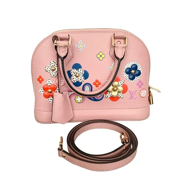 Louis Vuitton Epi Alma BB Blooming Flowers Multicolor Rose Ballerine Pink - Picture 15 of 15